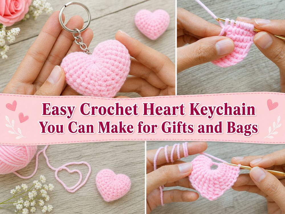 Easy Crochet Heart Keychain You Can Make for Gifts and Bags