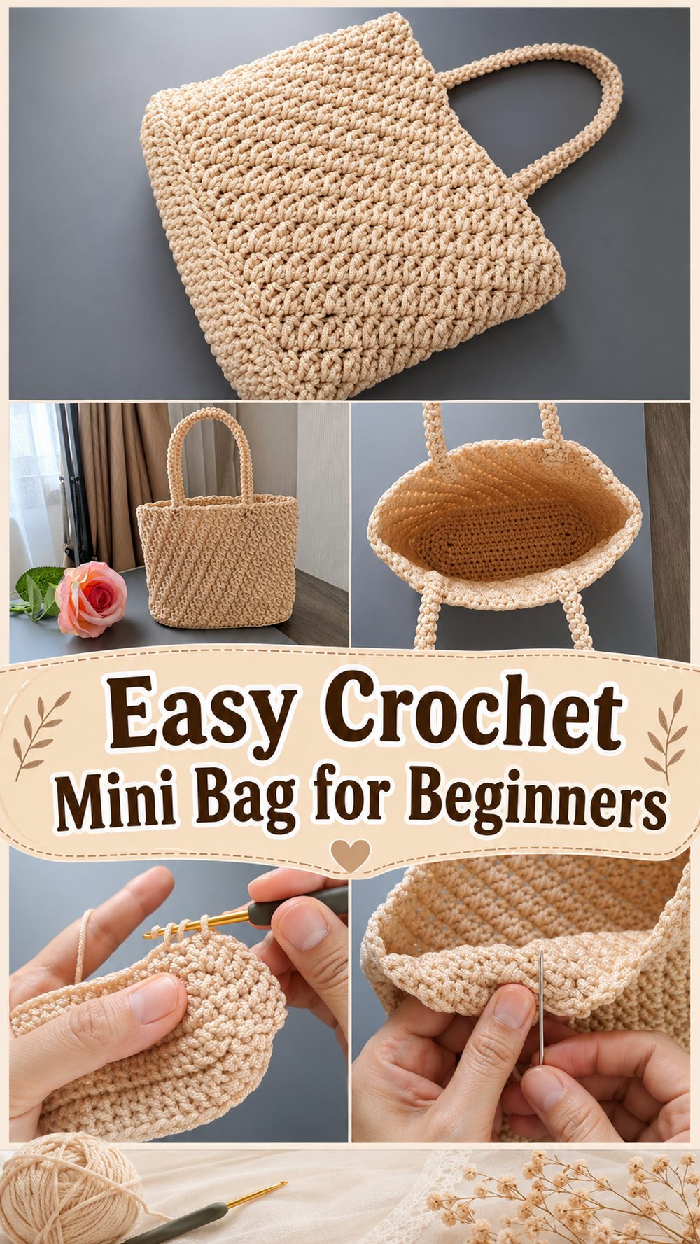 Easy Crochet Mini Bag for Beginners