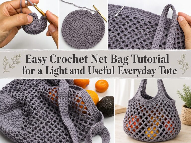 Easy Crochet Net Bag Tutorial for a Light and Useful Everyday Tote