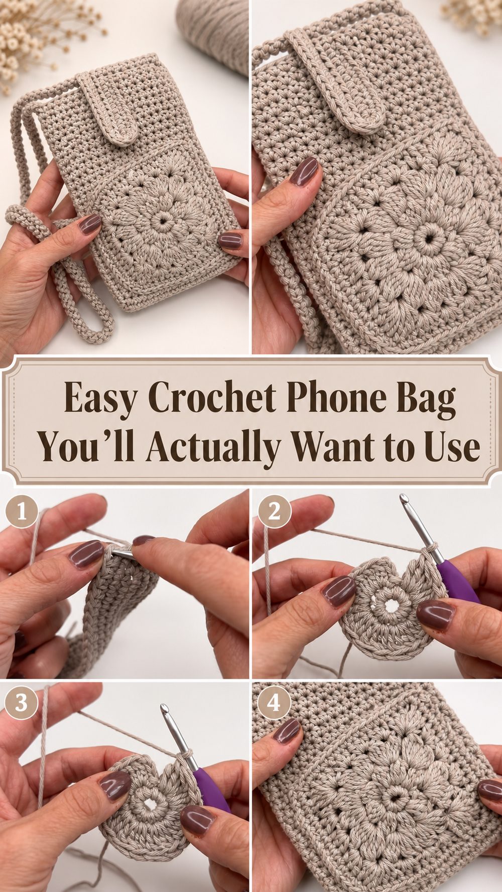 Easy Crochet Phone Bag You’ll Actually Want to Use