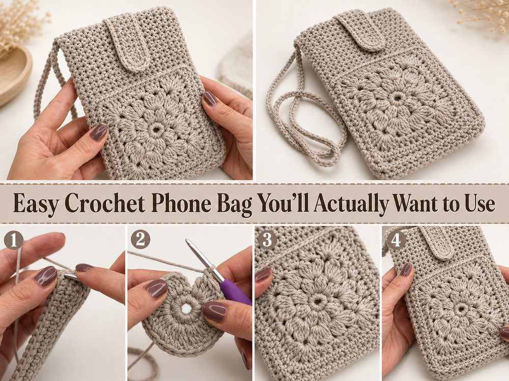 Easy Crochet Phone Bag You’ll Actually Want to Use