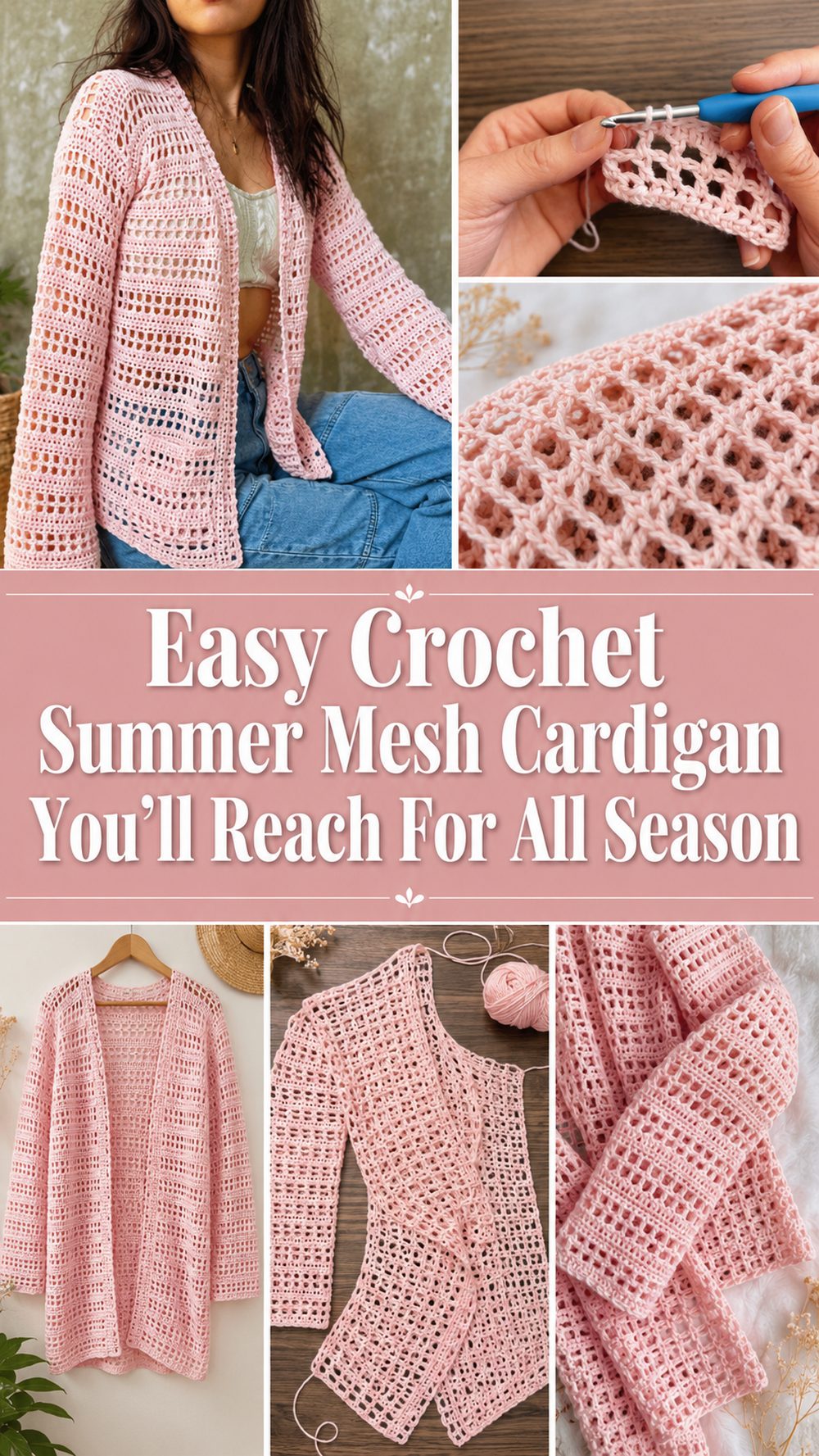 Easy Crochet Summer Mesh Cardigan You’ll Reach For All Season