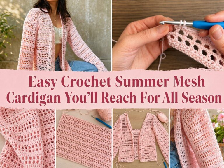 Easy Crochet Summer Mesh Cardigan You’ll Reach For All Season