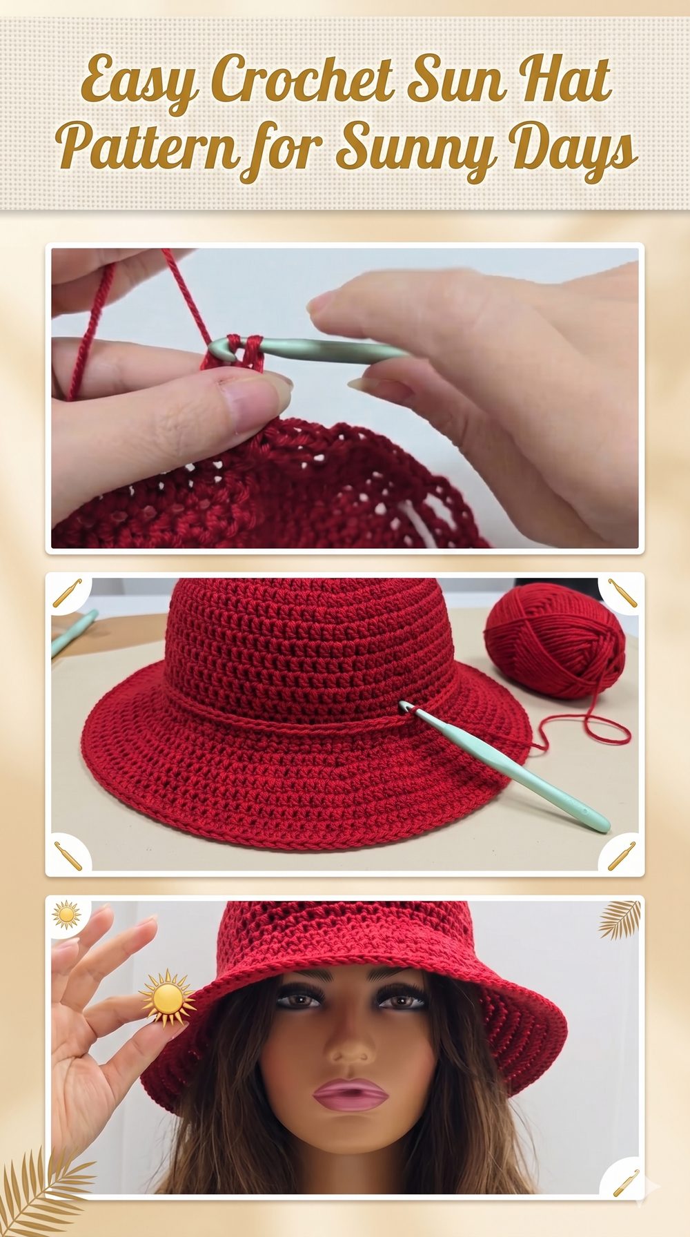 Easy Crochet Sun Hat Pattern for Sunny Days
