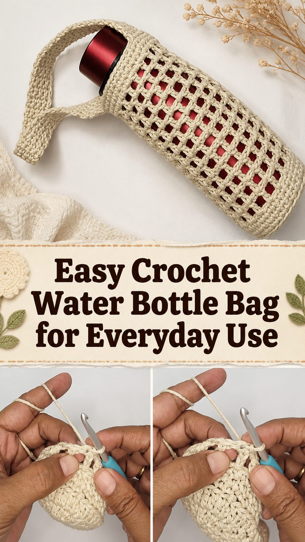 Easy Crochet Water Bottle Bag for Everyday Use
