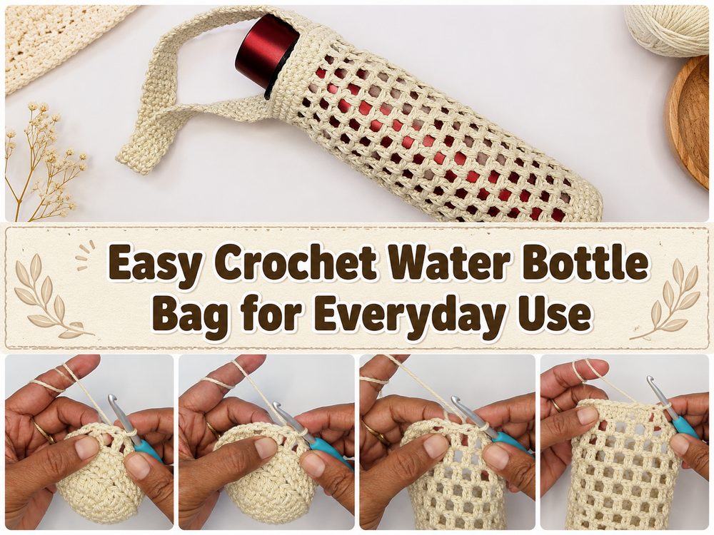 Easy Crochet Water Bottle Bag for Everyday Use
