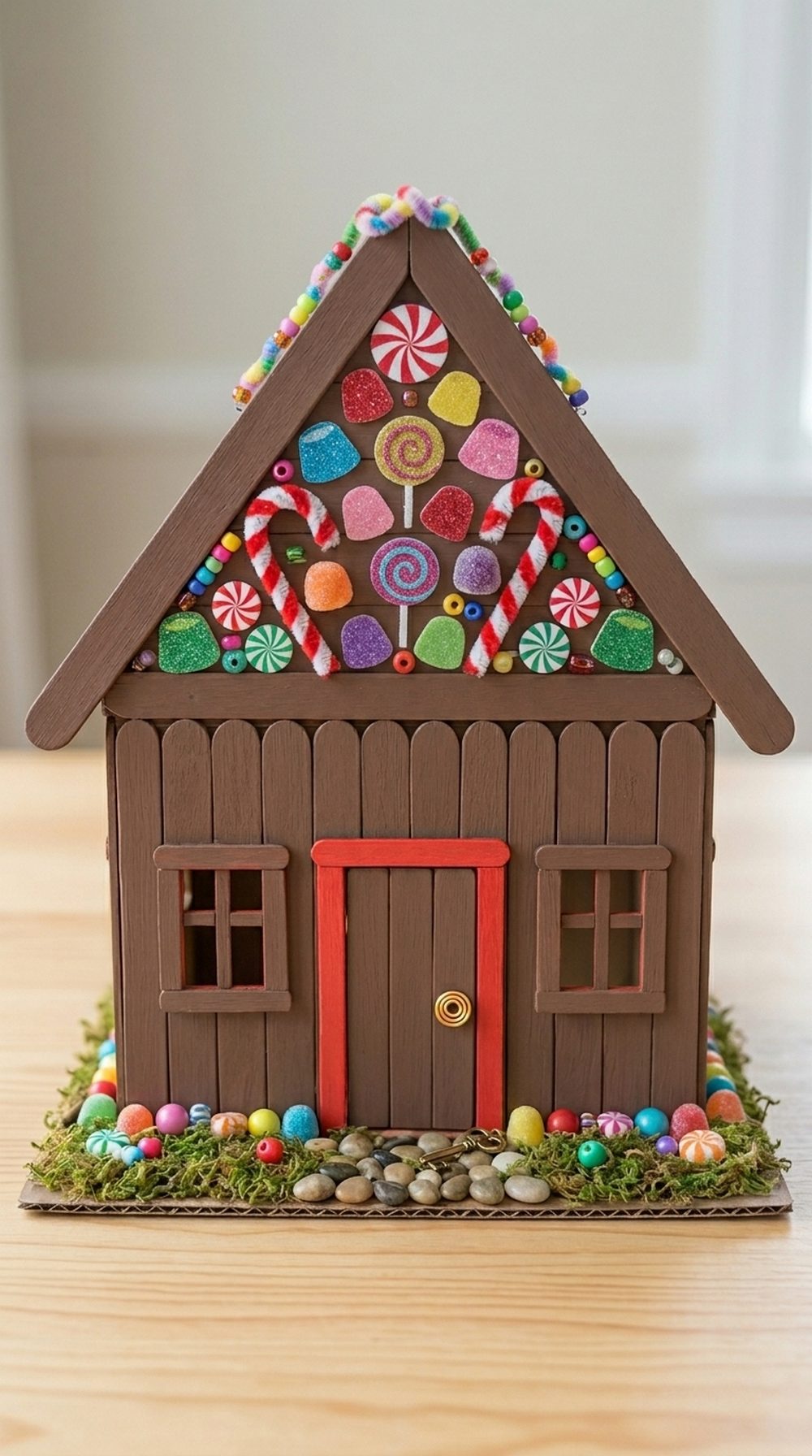 Flat Gingerbread House Plaque