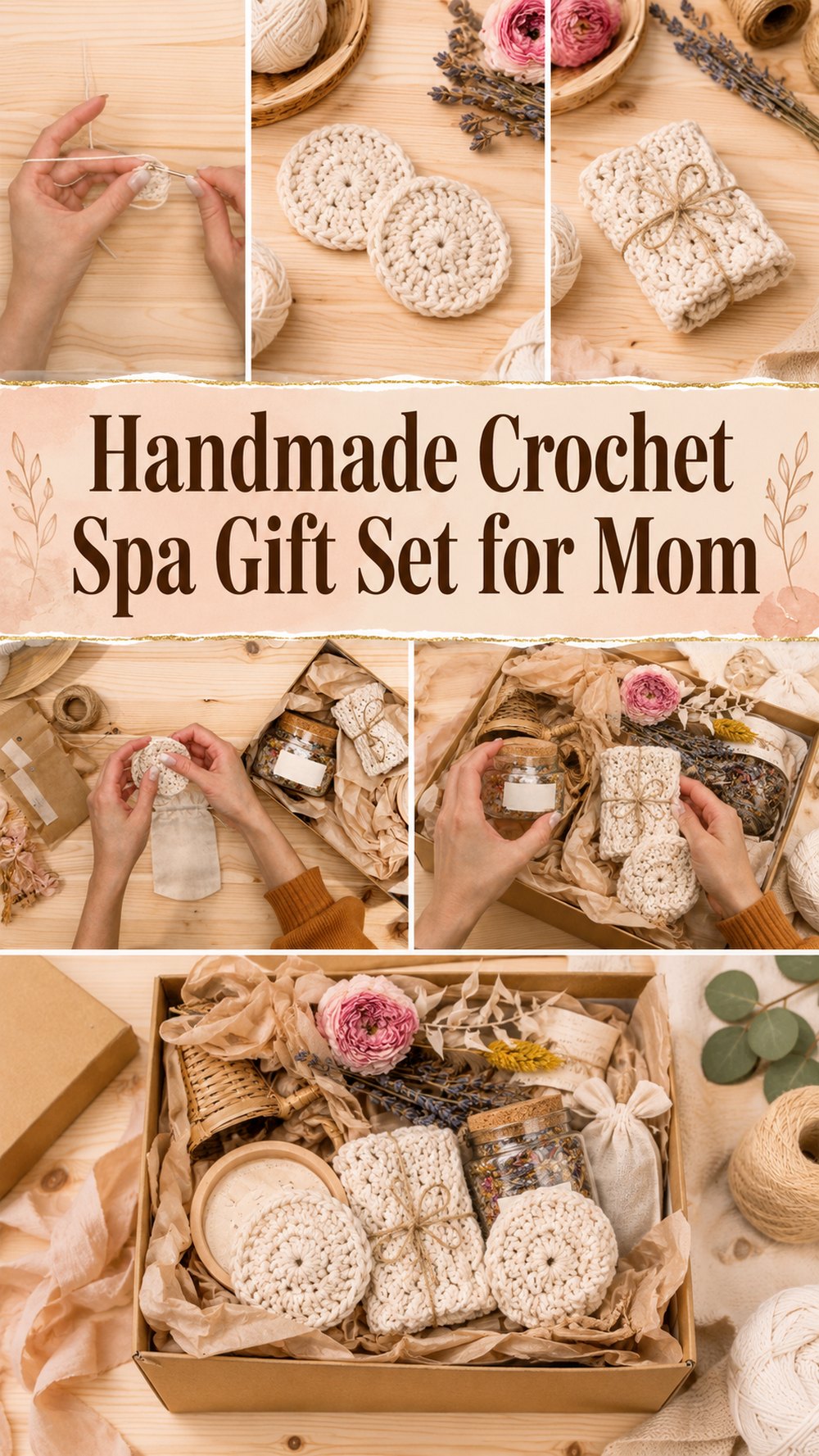 Handmade Crochet Spa Gift Set for Mom