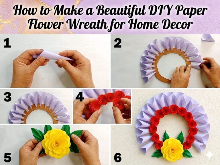 How to Make a Beautiful DIY Paper Flower Wreath for Home Decor