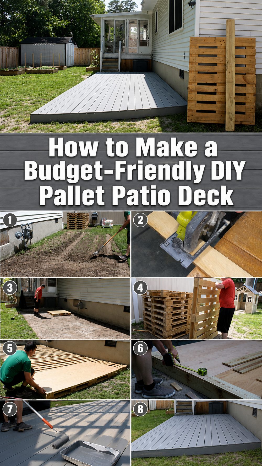 How to Make a Budget Friendly DIY Pallet Patio Deck