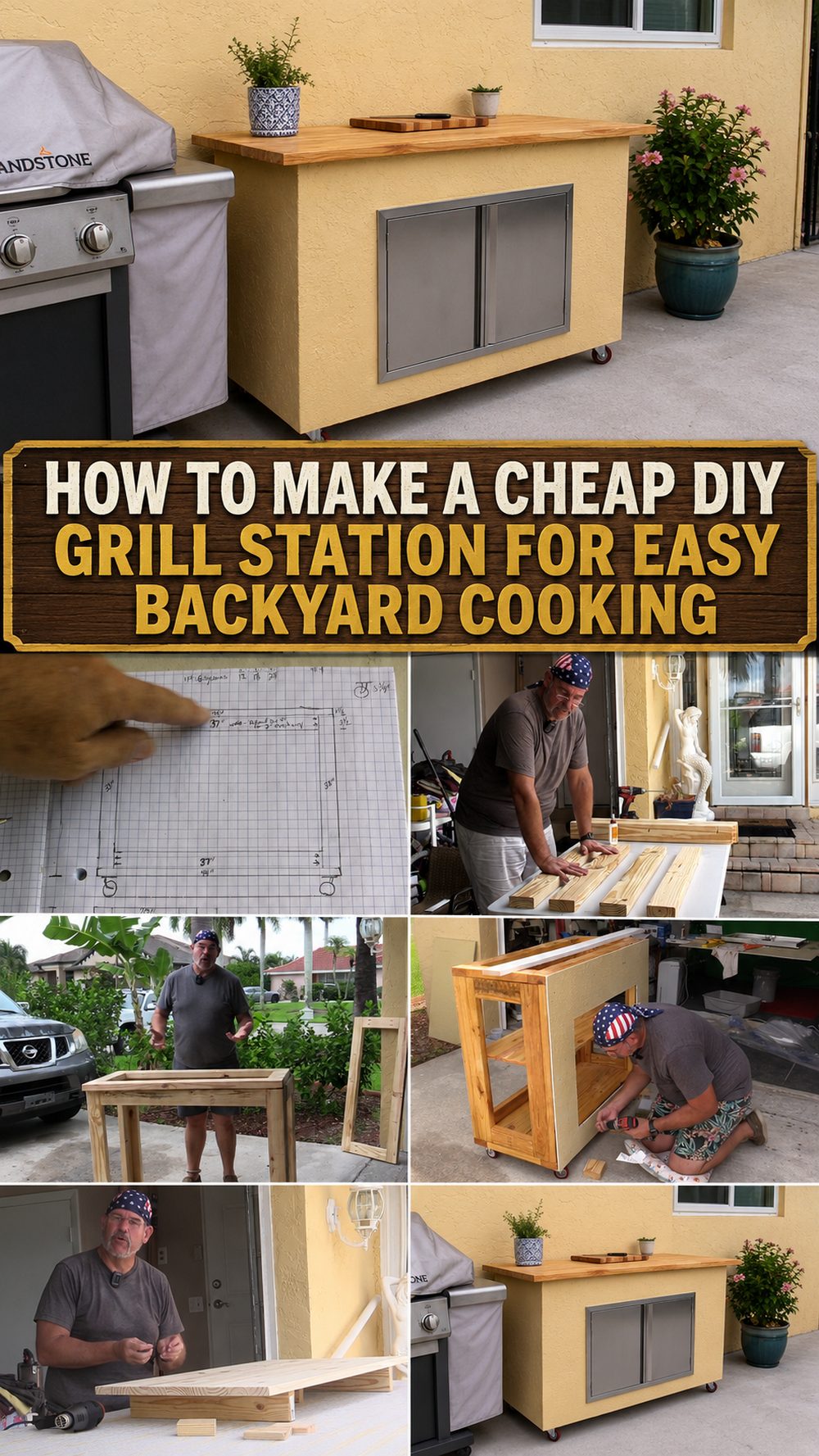 How to Make a Cheap DIY Grill Station for Easy Backyard Cooking