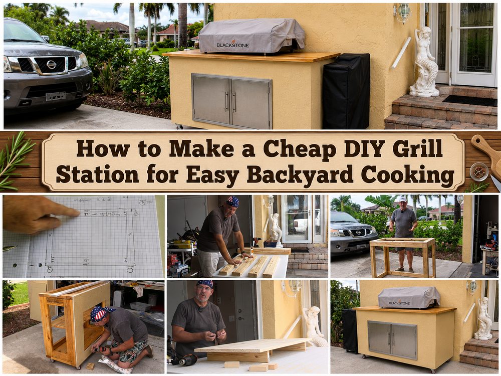 How to Make a Cheap DIY Grill Station for Easy Backyard Cooking