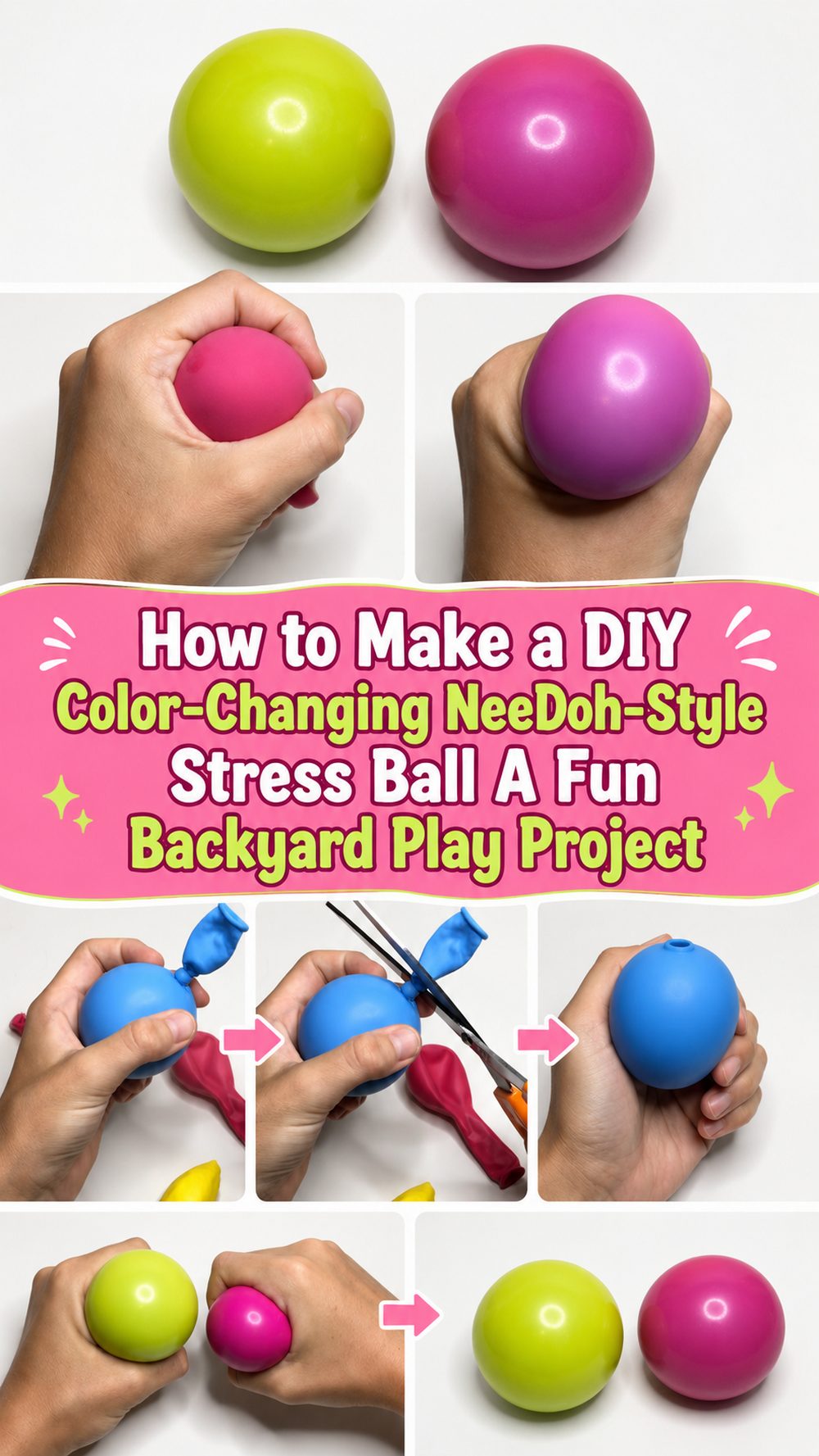 How to Make a DIY Color Changing NeeDoh Style Stress Ball