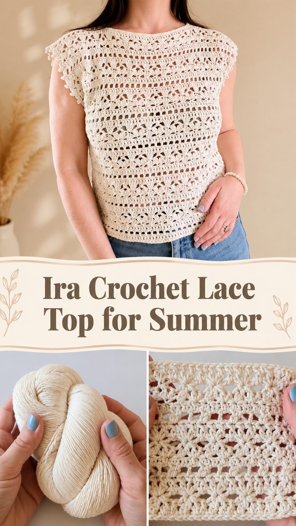 Ira Crochet Lace Top for Summer