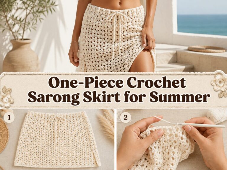 One Piece Crochet Sarong Skirt for Summer s
