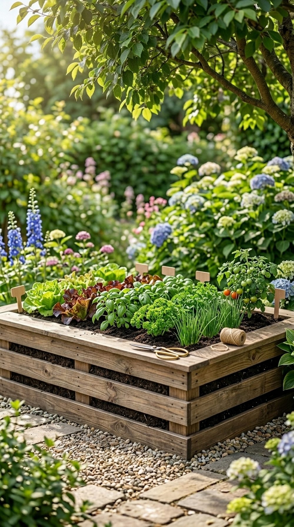 Raised Pallet Vegetable Bed