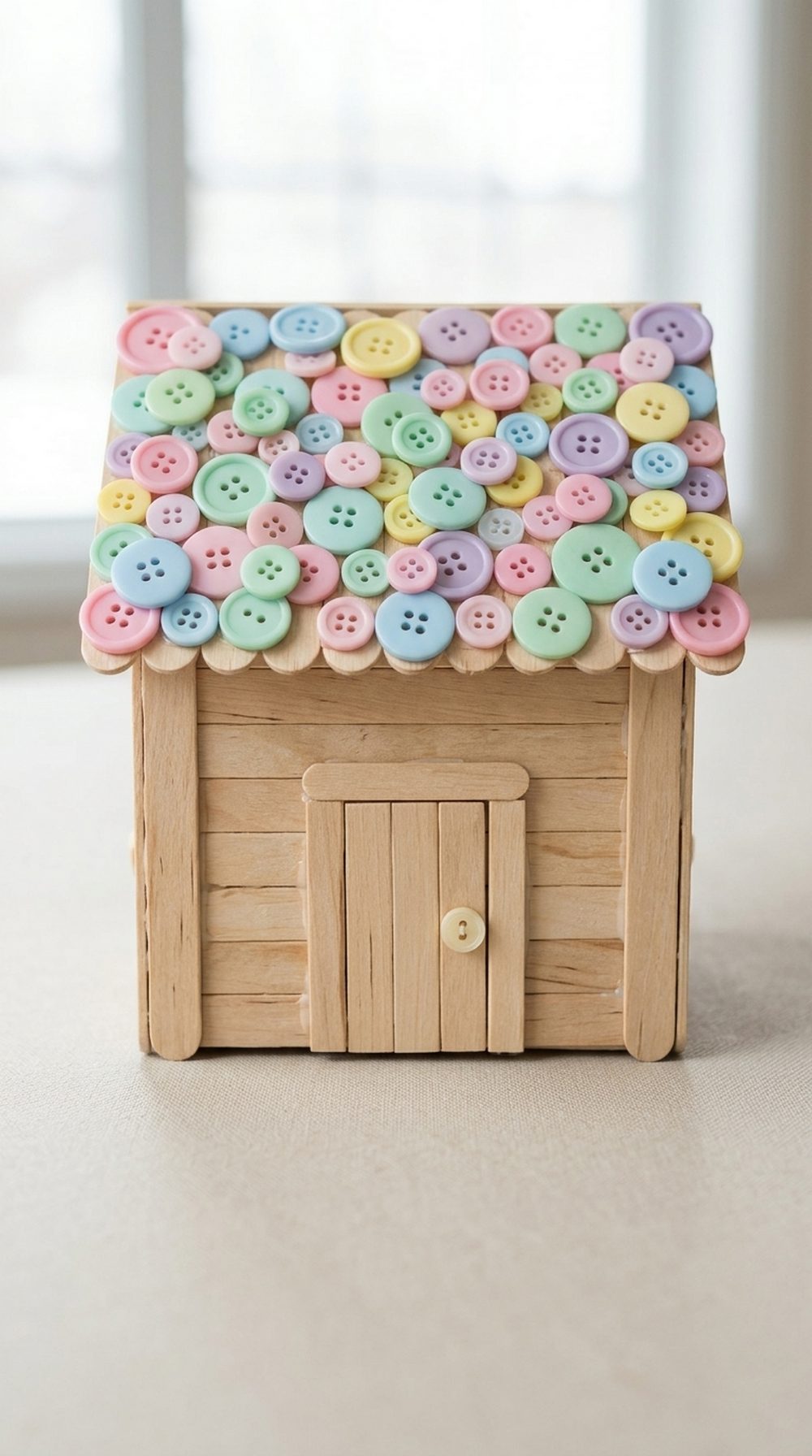 Simple Button Roof Fairy House