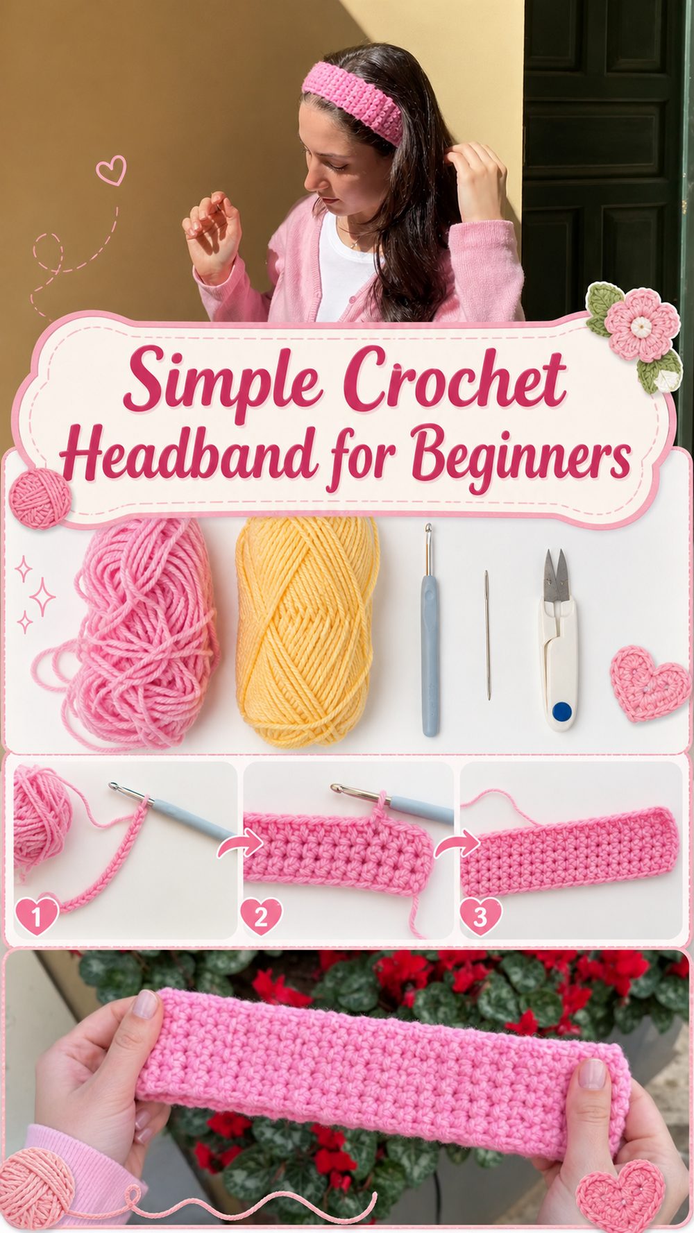 Simple Crochet Headband for Beginners