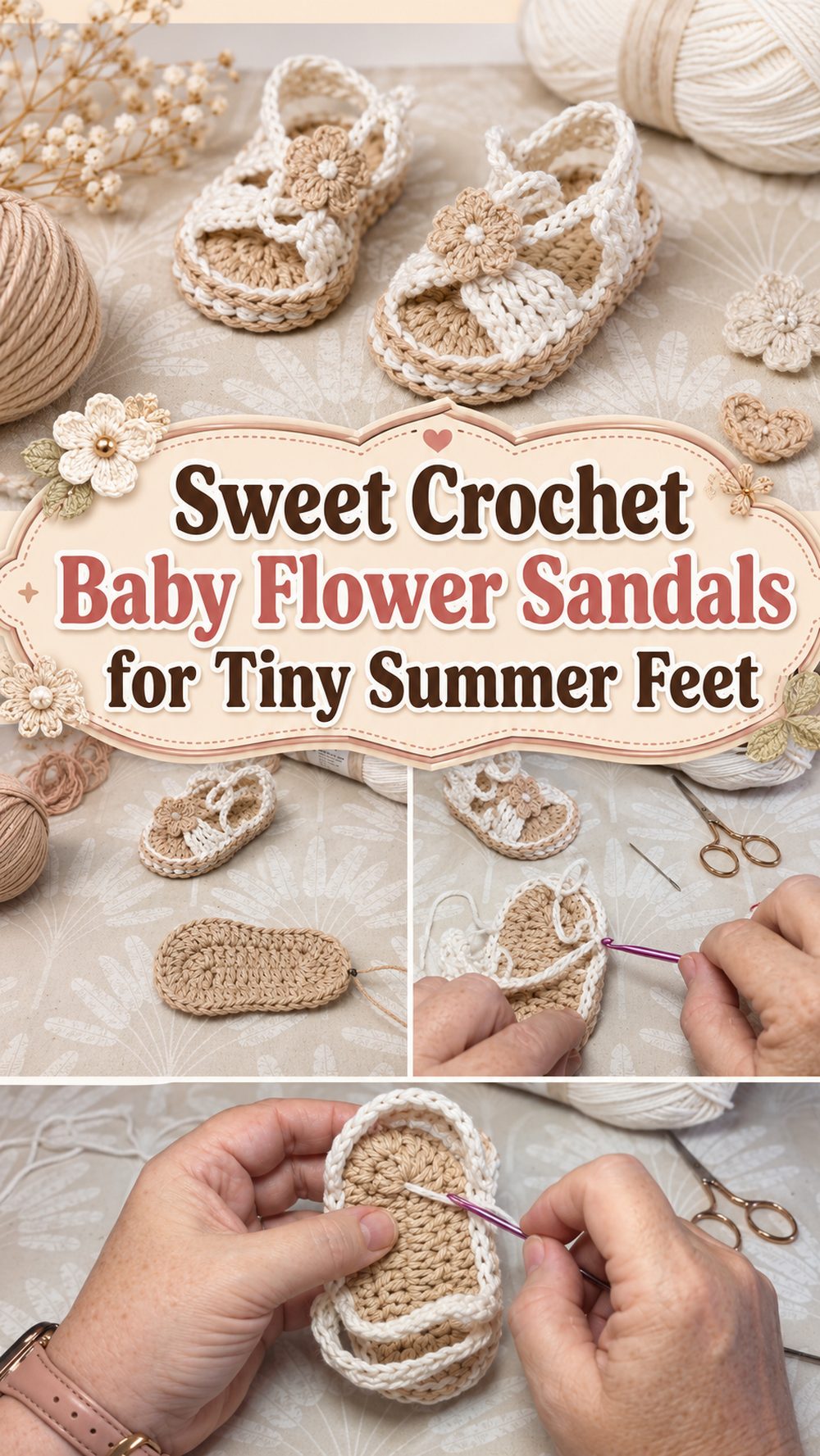 Sweet Crochet Baby Flower Sandals for Tiny Summer Feet