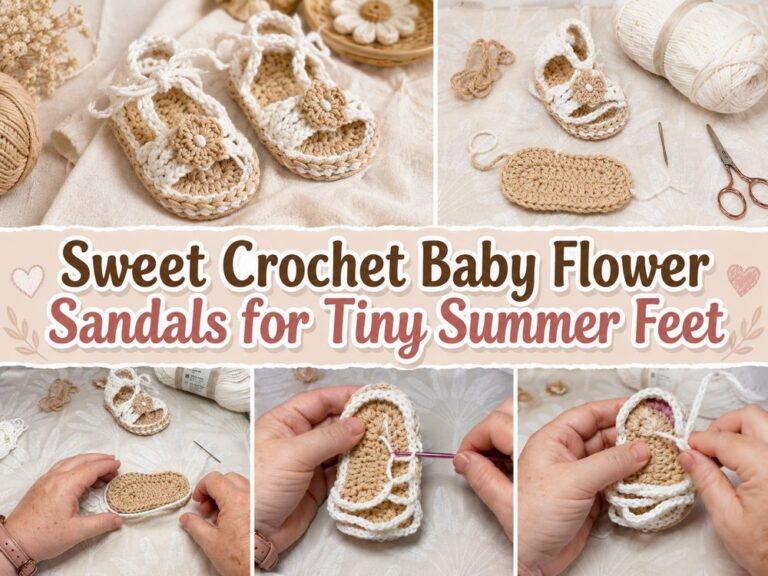 Sweet Crochet Baby Flower Sandals for Tiny Summer Feet