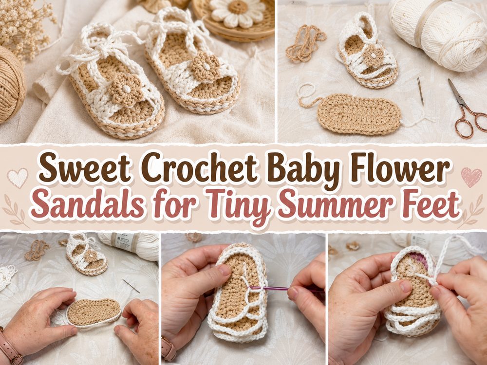 Sweet Crochet Baby Flower Sandals for Tiny Summer Feet