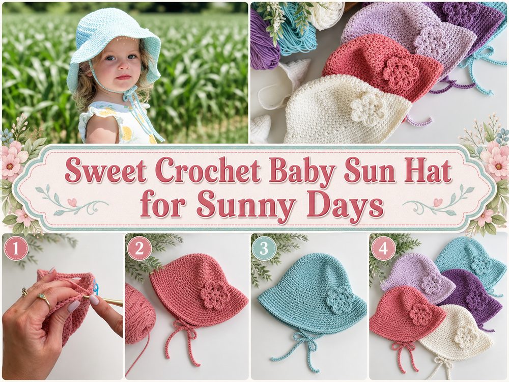 Sweet Crochet Baby Sun Hat for Sunny Days