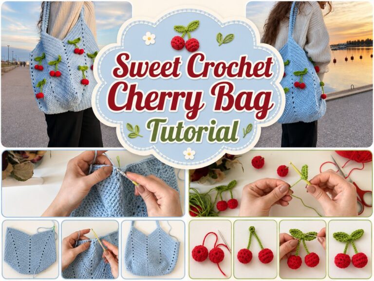Sweet Crochet Cherry Bag Tutorial