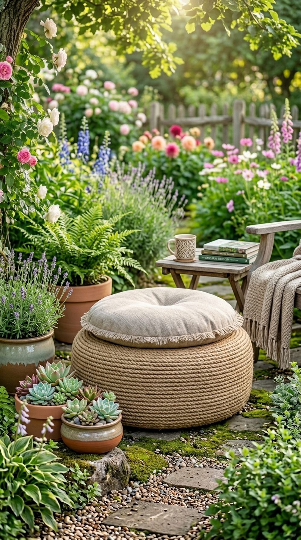 Tire Garden Seating Ottoman