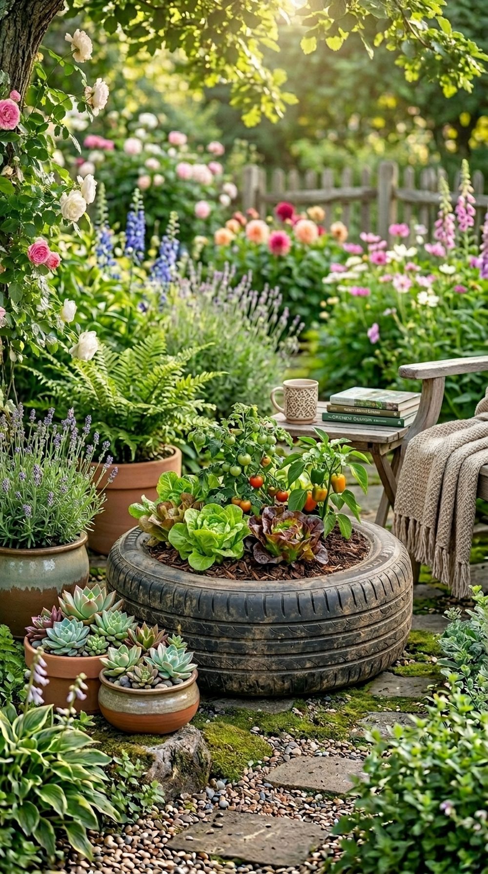 Tire Raised Vegetable Bed