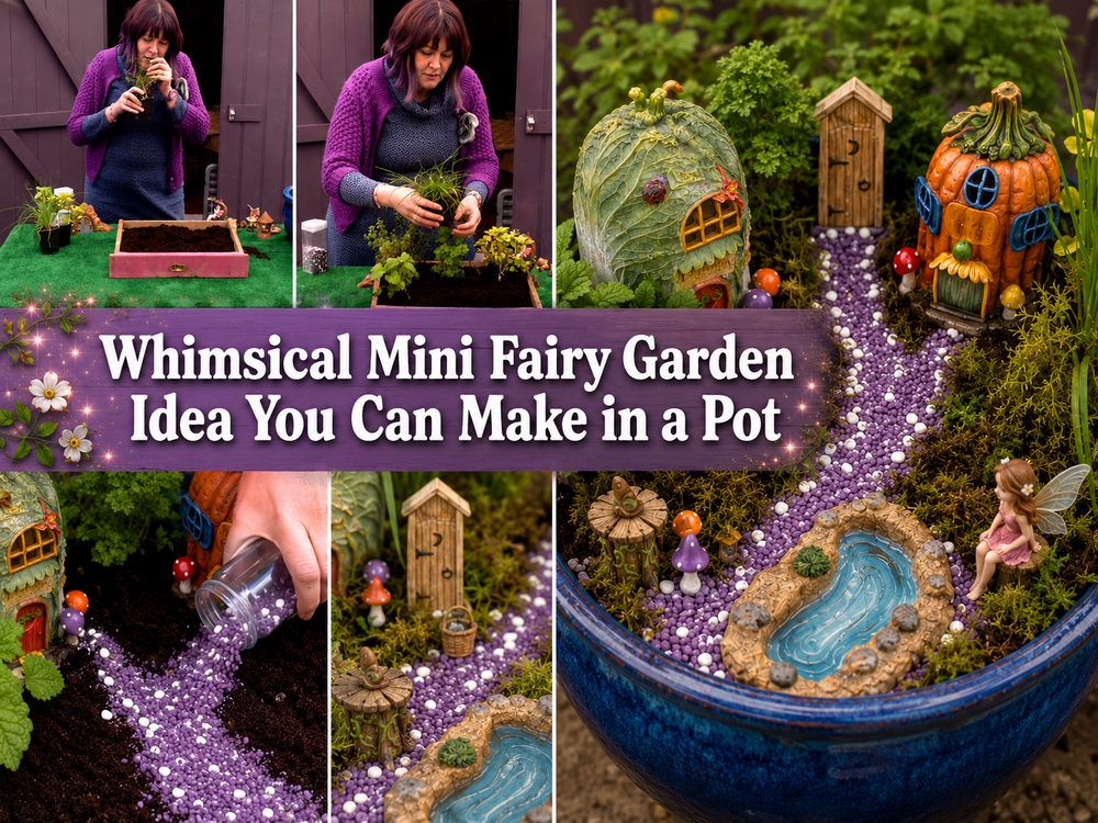 Whimsical Mini Fairy Garden Idea You Can Make in a Pot