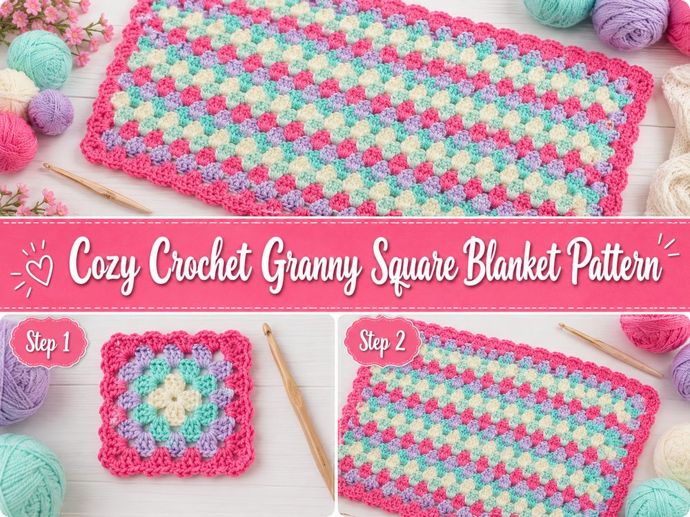 Cozy Crochet Granny Square Blanket Pattern s