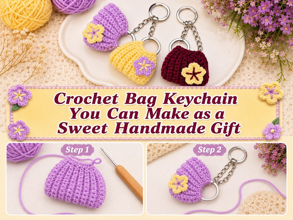 Crochet Bag Keychain You Can Make as a Sweet Handmade Gift