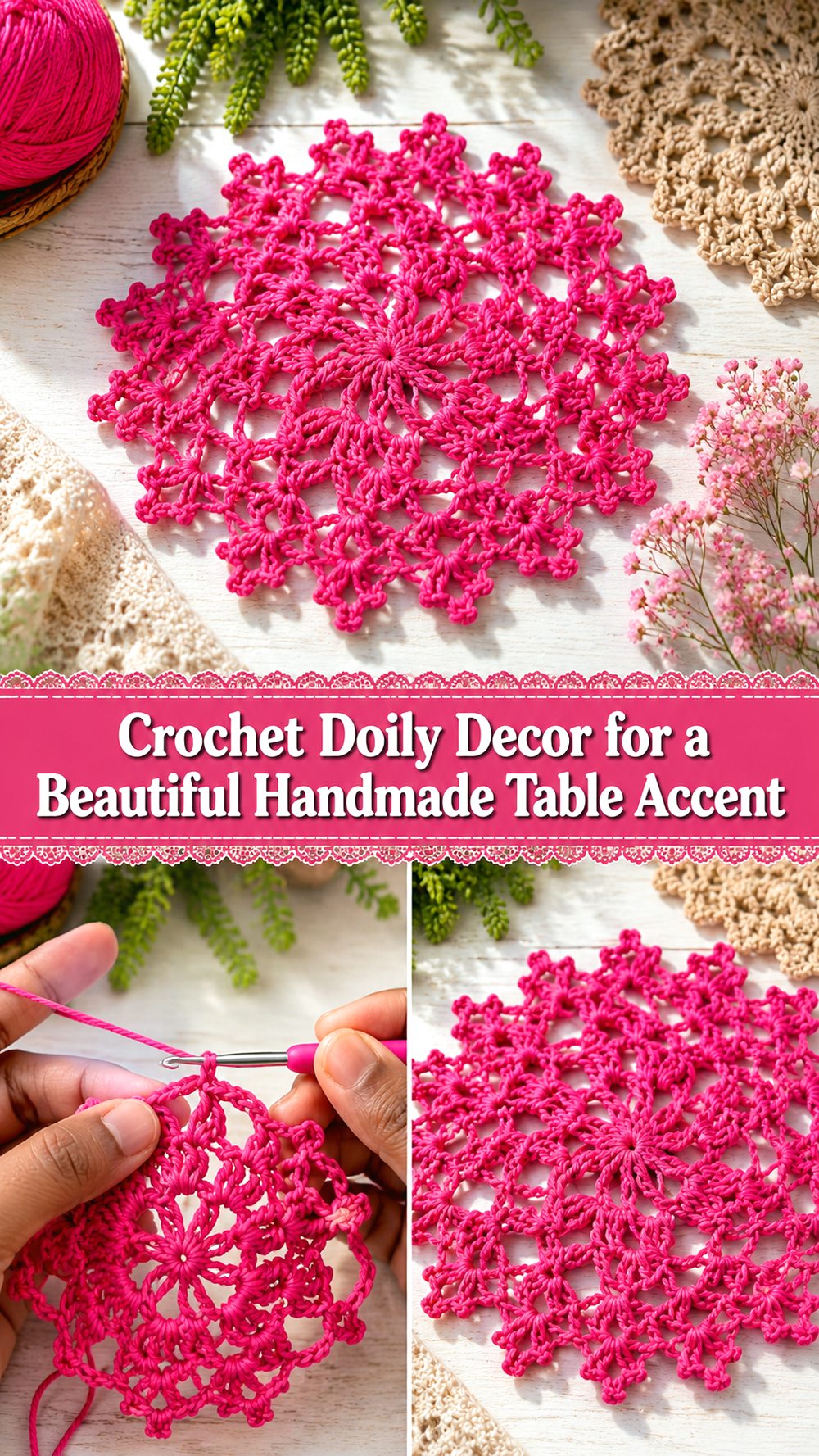 Crochet Doily Decor for a Beautiful Handmade Table Accent