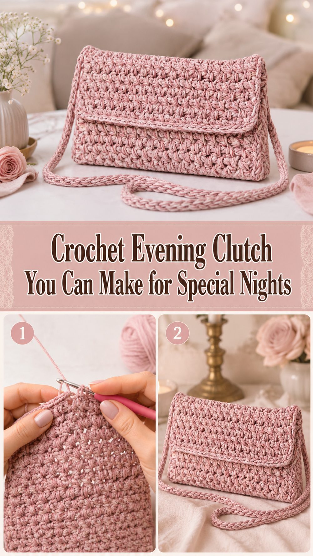 Crochet Evening Clutch You Can Make for Special Nights