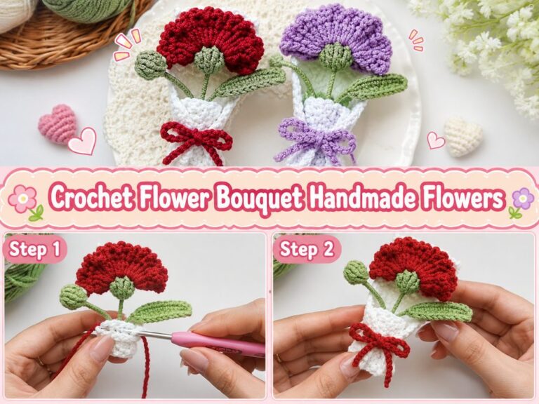 Crochet Flower Bouquet Handmade Flowers v