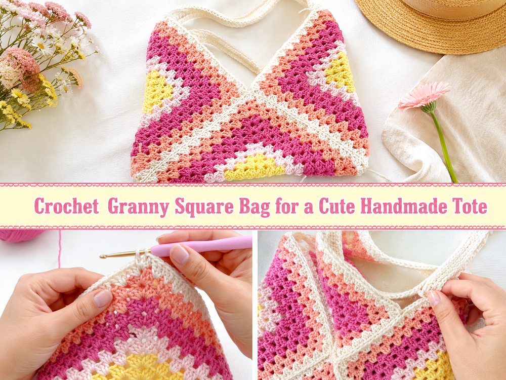 Crochet Granny Square Bag for a Cute Handmade Tote s