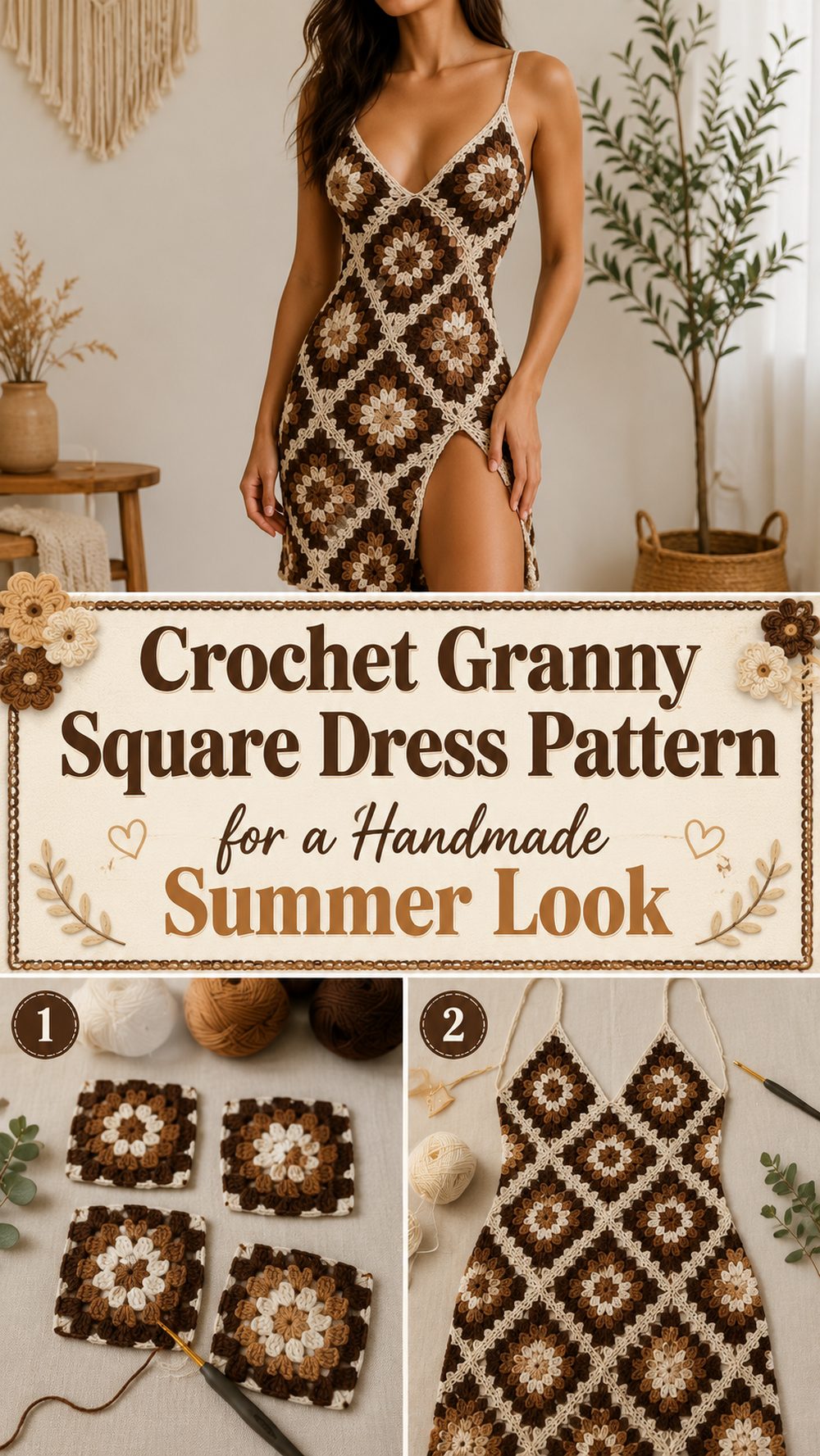Crochet Granny Square Dress Pattern for a Handmade Summer Look