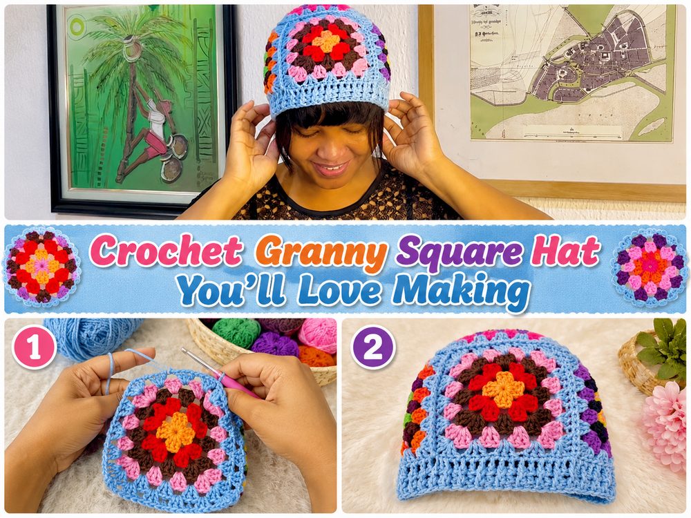 Crochet Granny Square Hat You’ll Love Making s