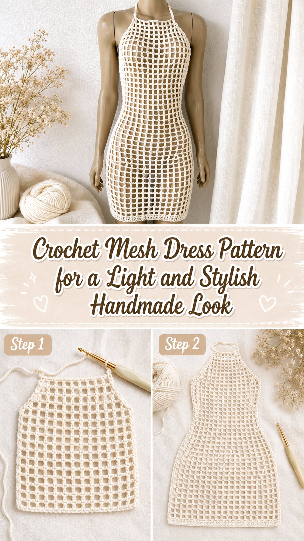 Crochet Mesh Dress Pattern for a Light and Stylish Handmade Look