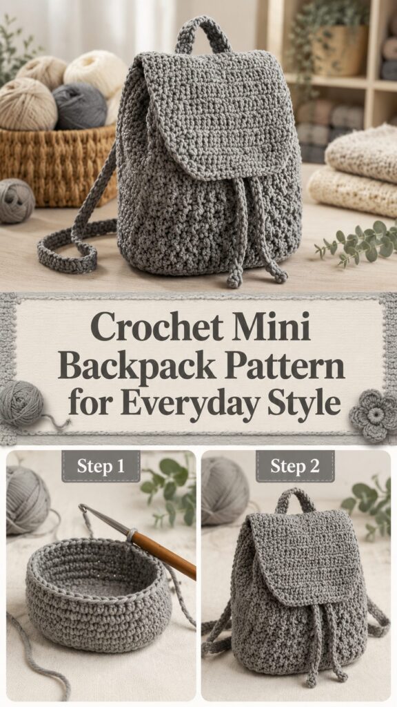 Crochet Mini Backpack Pattern for Everyday Style