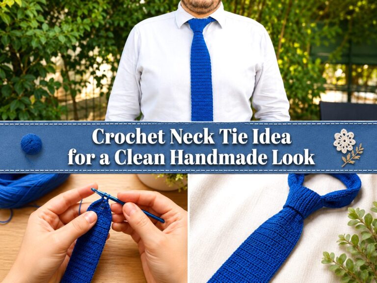 Crochet Neck Tie Idea for a Clean Handmade Look s
