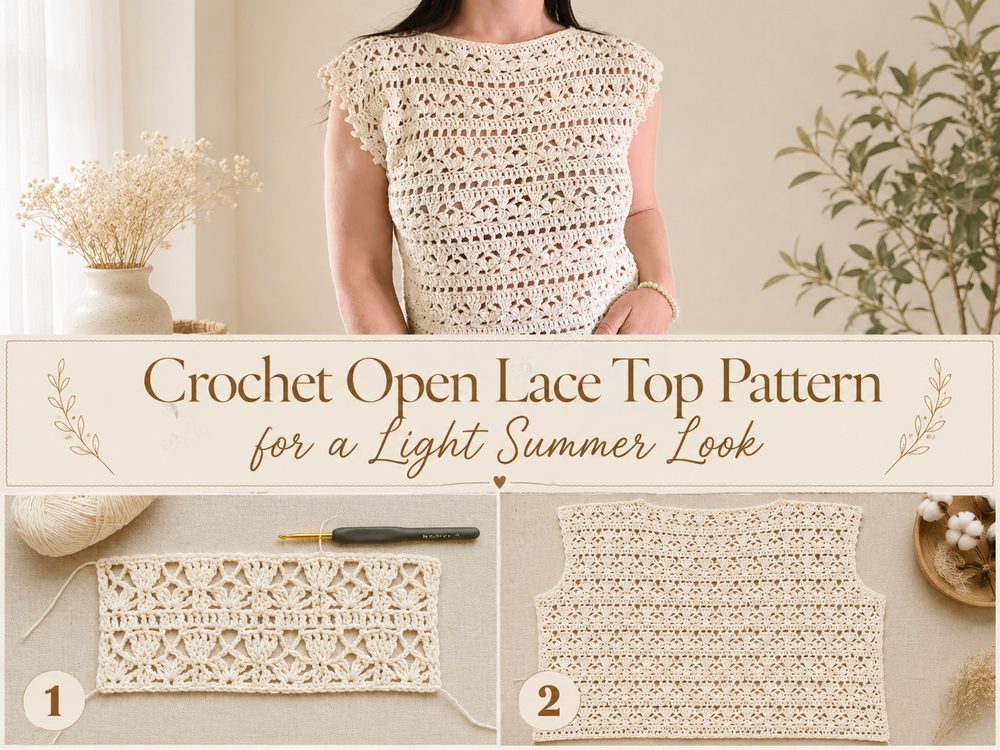 Crochet Open Lace Top Pattern for a Light Summer Look s
