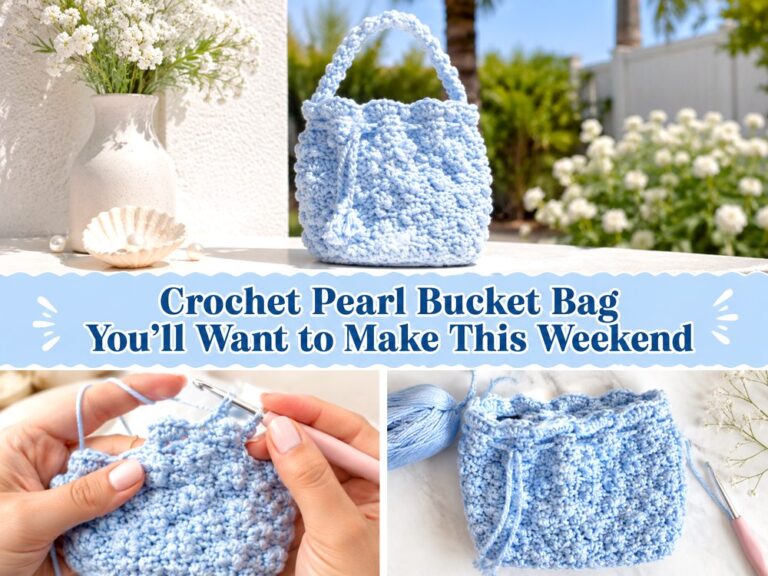 Crochet Pearl Bucket Bag You’ll Want to Make This Weekend s