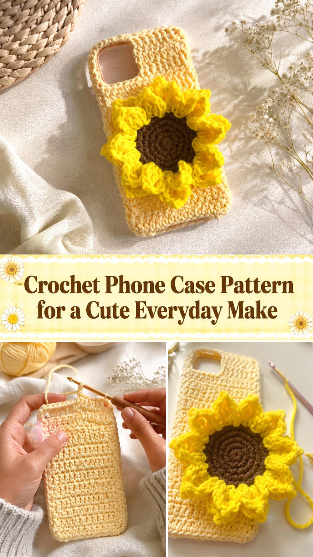 Crochet Phone Case Pattern for a Cute Everyday Make