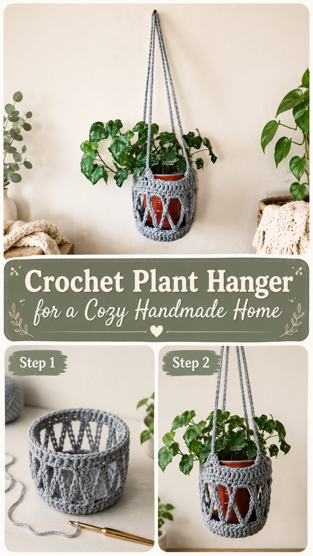 Crochet Plant Hanger for a Cozy Handmade Home