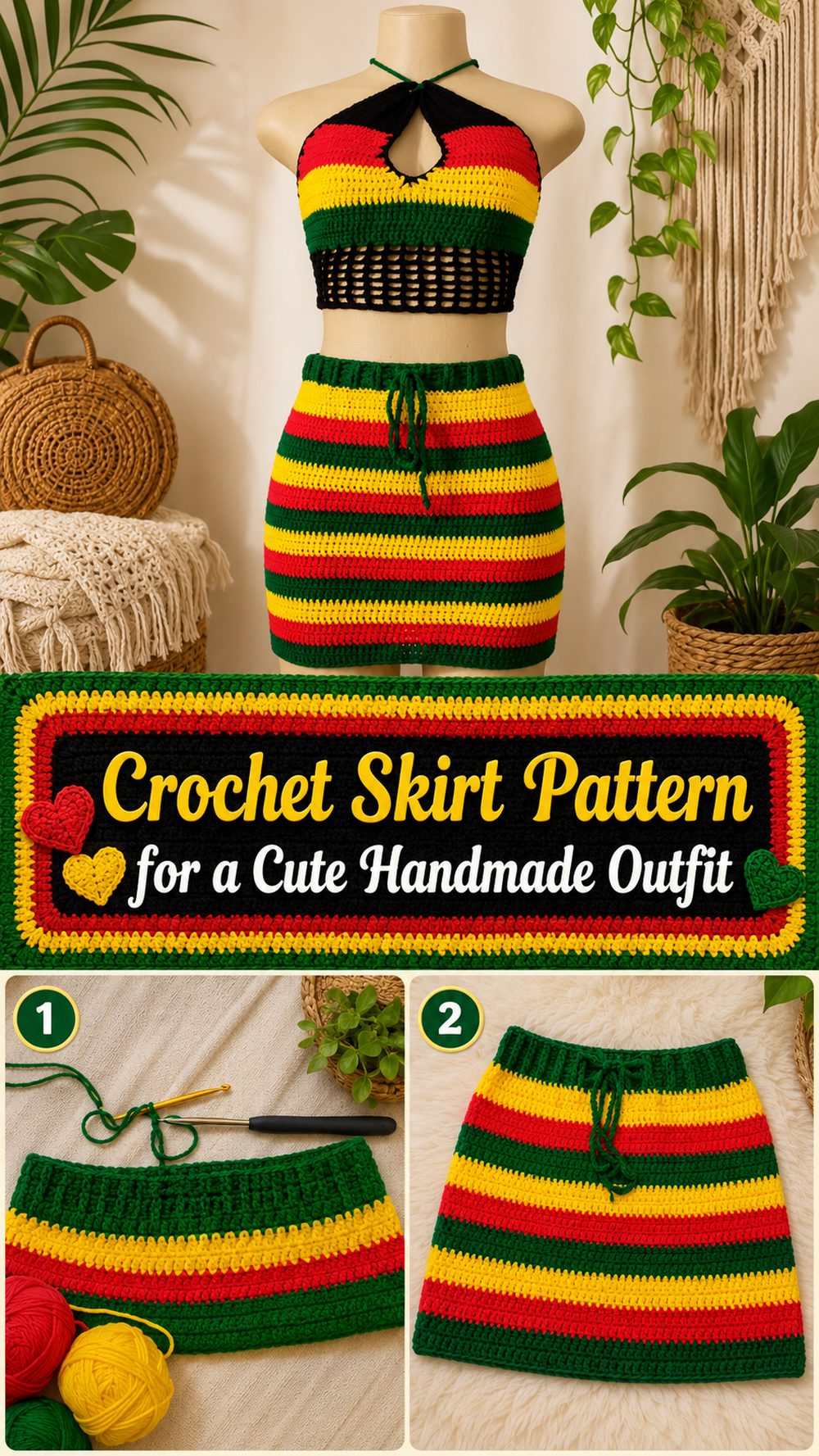 Crochet Skirt Pattern for a Cute Handmade Outfit