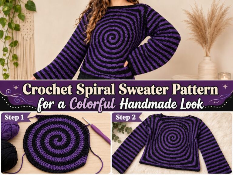 Crochet Spiral Sweater Pattern for a Colorful Handmade Look s
