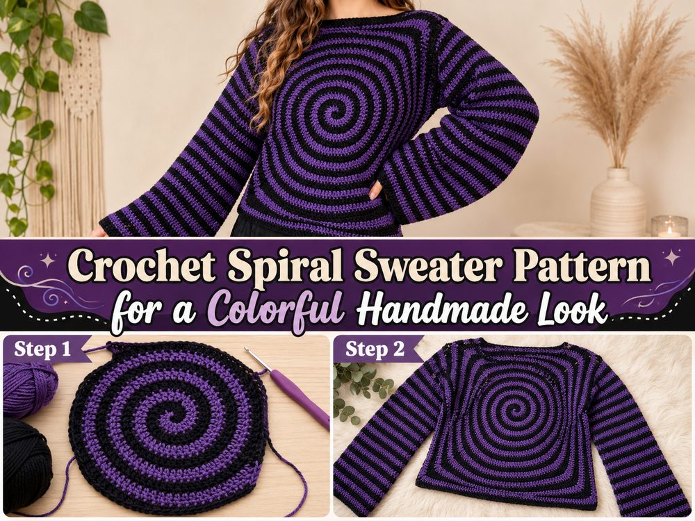 Crochet Spiral Sweater Pattern for a Colorful Handmade Look s