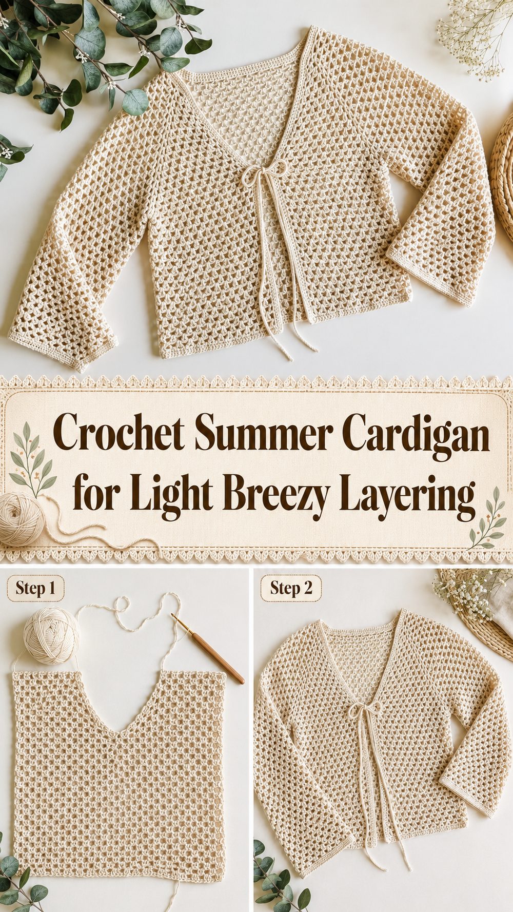 Crochet Summer Cardigan for Light Breezy Layering