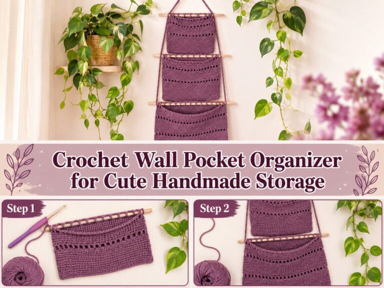 Crochet Wall Pocket Organizer for Cute Handmade Storage s